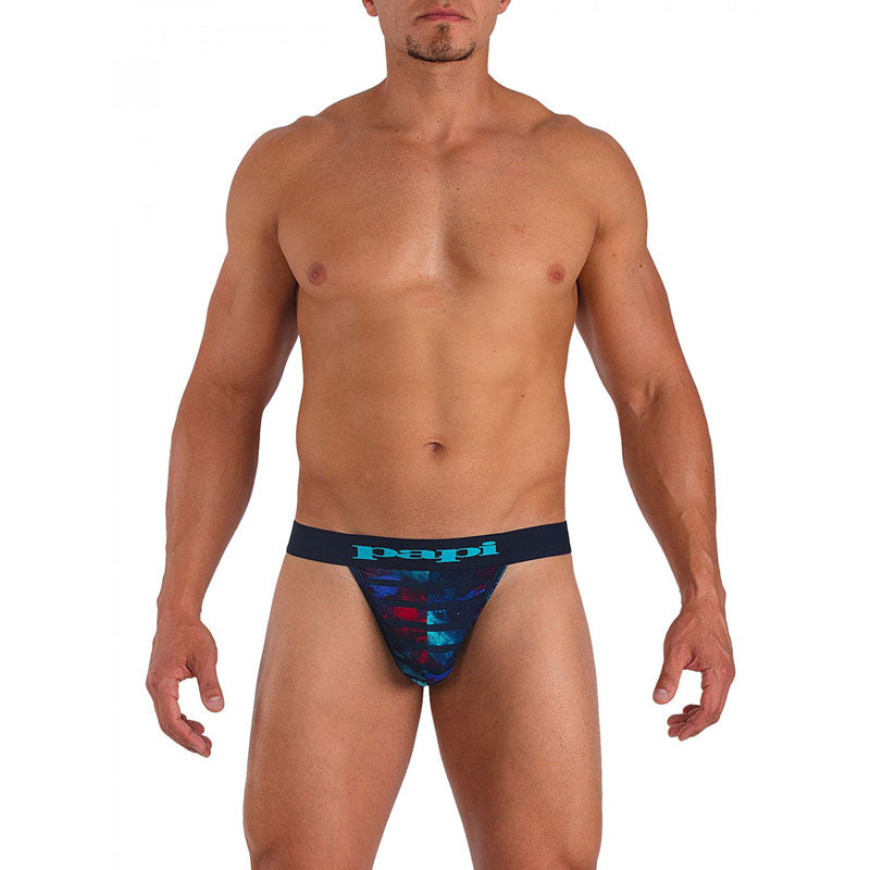 Papi Microflex Singles Stripe Tanga Unterhose blau 626938-968 Größe S Papi Microflex Singles Stripe Tanga Unterhose blau 626938-968 Größe S