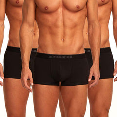 Black papi cotton stretch brazilian trunk briefs with subtle gray papi logo elastic waistband size xl 3 pack