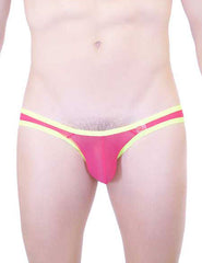 Petit-Q Big Bulge Transparent Bikini Underwear Pink/Yellow PQ161128 Size L
