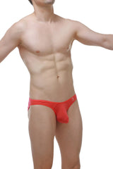 Red mens briefs petitq bikini prulhé plum crimson with snug fit and elastic waistband