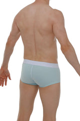 Light blue petitq boxer briefs with white waistband made from modal fabric for comfortable chillax wear