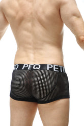 Black mesh briefs with a white peq petit waistband from petitq boxer protruder durtol black collection