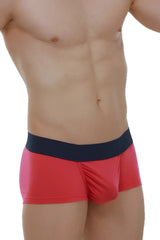 PetitQ boxer Taik modal fuchsia red men’s briefs with contrasting navy blue waistband for comfortable everyday wear