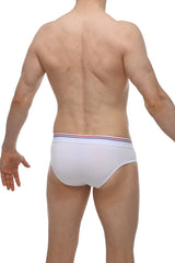 Petitq brief banne white white briefs with red white and blue striped waistband for comfortable everyday wear