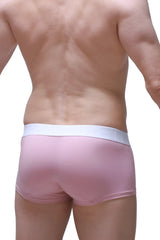 Pink men’s briefs petitq trunk dome skine tea rose with white elastic waistband for comfortable everyday wear