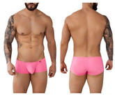 Bright pink form-fitting Pikante PIK 0976 Angola swim trunks with subtle logo on left hip for stylish beachwear