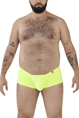 Bright neon yellow pikante pIK 0976X angola trunks snug fit briefs with small red logo on waistband