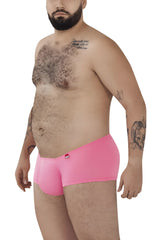 Bright pink pikante pik 0976x angola trunks briefs with small red logo on waistband in front view