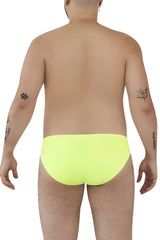 Neon yellow Pikante PIK 0977X Angola bikini briefs in vibrant green shown from the back side