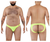 Neon green pikante pikenina angola jockstrap thong with cutout design in stretchy fabric for bold style