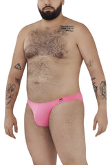 Pink pikante pik 0979x angola jockstrap briefs with small red logo on waistband form-fitting and bright color