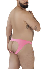 Pink seamless high-waisted briefs with cutout design from pikante pik 0979x angola jockstrap collection