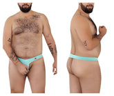 Light blue pikante angola ball lifter c-ring thong with small red logo on front for lifting support