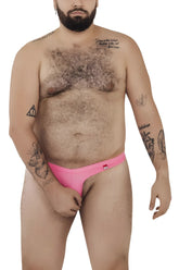 Bright pink snug-fitting pikante pik 0980x angola ball lifter c-ring briefs with small red logo on waistband