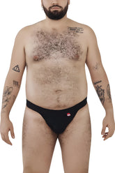 Black pikante pik 1024x terni thong briefs with small red and white logo on left hip