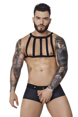 Black pikante pik 1086 hard harness jockstrap with a sleek strappy design and form-fitting fit