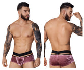 Velvet pink briefs with black elastic waistband from pikante pik 1096 clandestine velvet trunks collection