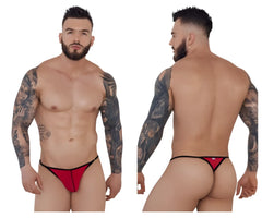 Red Pikante PIK 1279 sonar thong with black trim featuring a red thong design and sleek black edging