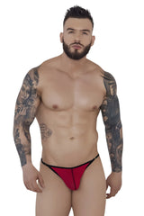 Red thong with black trim from pikante pik 1279 sonar thongs featuring a sleek and comfortable design