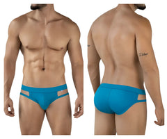 Pikante PIK 2114 Lenox briefs in bright blue with sleek form-fitting design and distinctive cut-out side panels