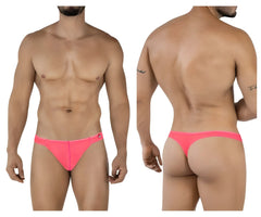 Bright pink seamless fabric briefs with minimalist design and small logo on the side by pikante pik 2115 amusing thongs