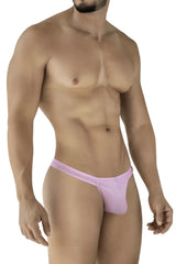 Pikante pik 2115 amusing thong in lilac with a light pink smooth texture and minimalistic snug fit design