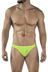 Bright neon green mesh briefs with small logo on sideband from Pikante PIK 2115 Amusing Thongs collection