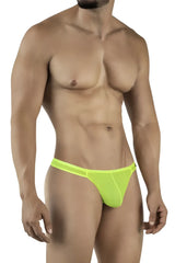 Neon green Pikante PIK 2115 amusing thong made of mesh fabric showing the front side of the product