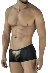 Black and gold metallic Pikante PIK 2120 Gold Cup trunks with sleek modern design in black color