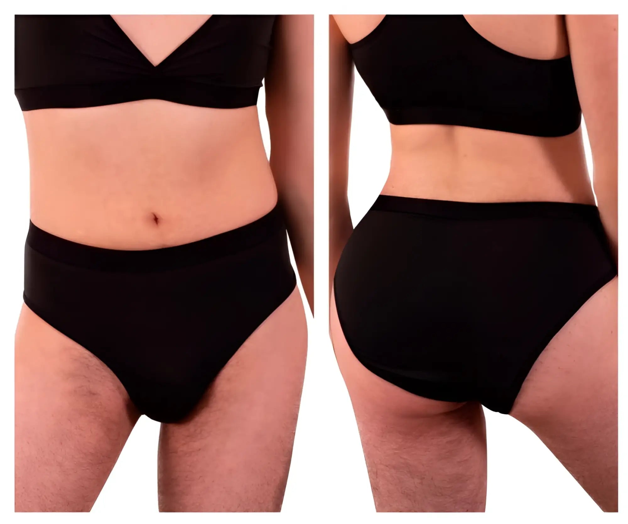 Black plural pl004 briefs with smooth stretchy fabric and seamless design for comfortable all-day wear