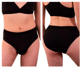 Black plural pl004 briefs with smooth stretchy fabric and seamless design for comfortable all-day wear