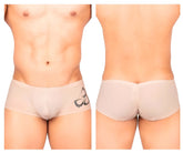 Beige private structure brut4390 bare hipster briefs with black butterfly logo on left hip for comfortable wear