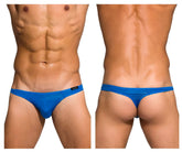 Private Structure DGEMU3545BT Desire Glaze thong in bright blue smooth elastic fabric with a form-fitting design