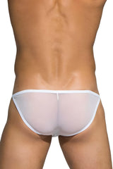 White sheer mesh briefs with a white elastic waistband private structure diamu3454bt desire intima low rise bikini