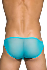 Turquoise sheer mesh briefs with smooth form fitting design in private structure diamu3455bt desire intima low rise bikini blue