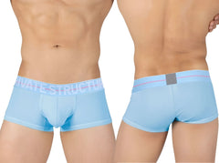 Light blue private structure moux4103 mo lite mid waist trunk briefs with pink and white elastic branded waistband