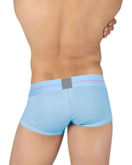 Light blue private structure moux4103 mo lite mid waist trunk briefs with pink and gray waistband detail