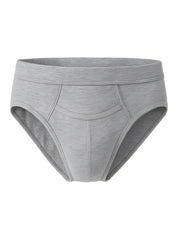 Purecomfort cotton brief in gray heathered cotton with comfortable elastic waistband and reinforced seams