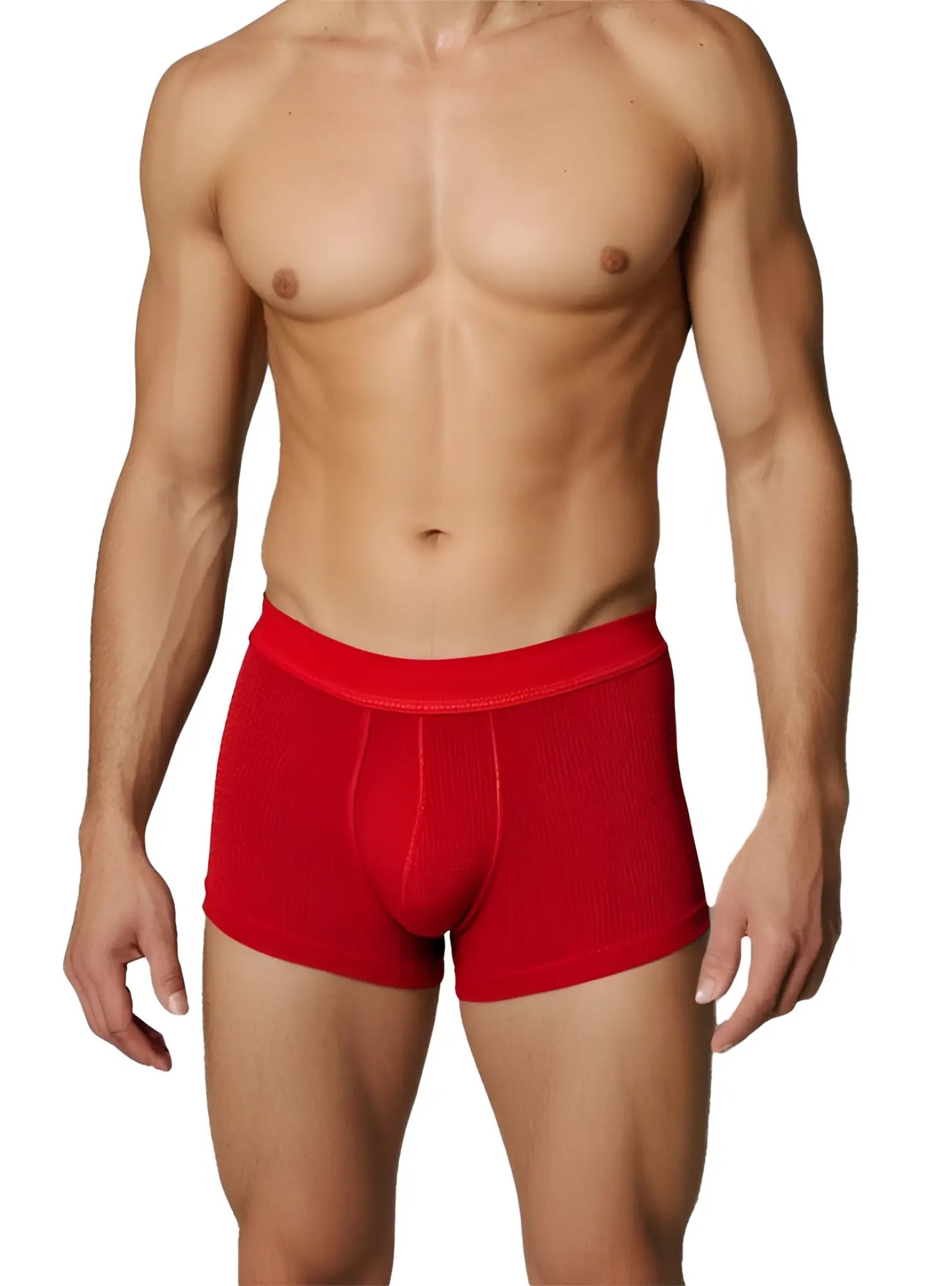 Red relax trunk red ribbed boxer briefs with snug contoured fit for comfortable everyday wear