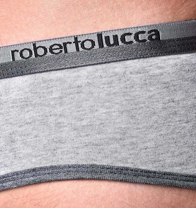 Slip Roberto Lucca à bordure contrastante Gris clair/gris chiné 80019-00034 Taille S Slip Roberto Lucca à bordure contrastante Gris clair/gris chiné 80019-00034 Taille S