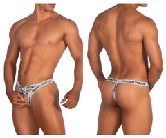 White roger smith rs067 thong with black lettering featuring a minimalist design for comfortable everyday wear