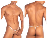 White thong roger smuth rs068 with thin adjustable straps minimalist design and comfortable fit