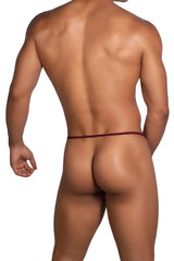Roger smuth rs076 ball lifter in burgundy features a maroon thong with a thin smooth elastic band