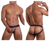 Black roger smuth rs086 jock-thong briefs with chain detail at the front for athletic use