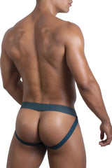 Dark teal roger smuth rs086 jock-thong briefs with a smooth elastic waistband and sleek form-fitting design