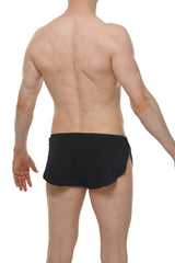Black athletic shorts short snap joe black with sleek form-fitting design and side slits for enhanced mobility
