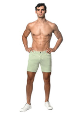 Kurze Hose aus Stretch-Strick mit Jacquard-Print