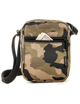 Sidekick crossbody sling bag with camouflage pattern black zipper and strap for hands-free carry