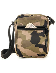 Sidekick crossbody sling bag with camouflage pattern black zipper and strap for hands-free carry