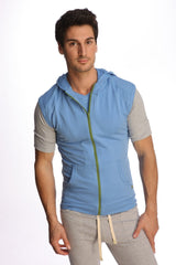 Sleeveless Yoga Hoodie (Ice Blue)